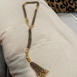 Stella and dot tassel statement necklace